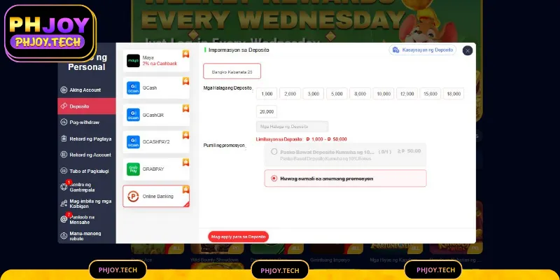 Hakbang-hakbang na Proseso: Paano Mag deposit sa PHJOY