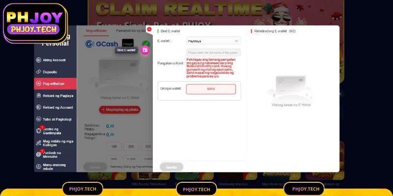 Mga Hakbang Kung Paano Mag withdraw sa PHJOY
