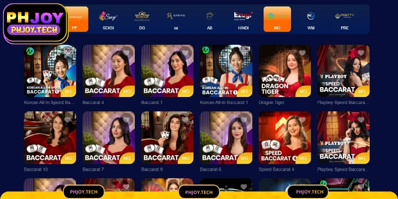 Mga Nangungunang Provider sa Live Casino ng PHJOY