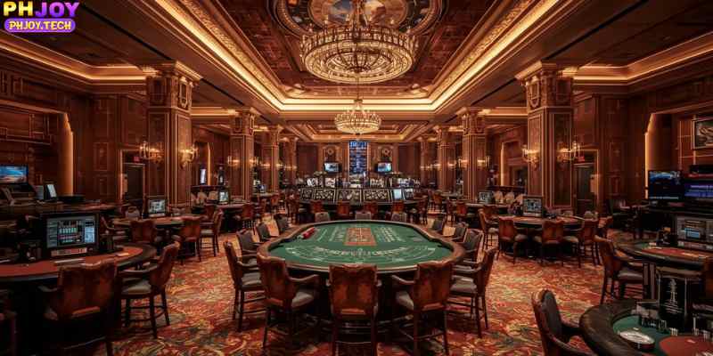 PHJOY VIP casino lobby showcasing luxury and exclusive gameplay.